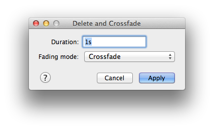 Applying a crossfade